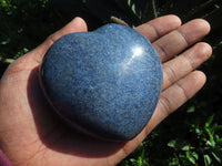 Polished Lazulite Hearts x 4 From Madagascar - TopRock