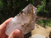 Polished Smokey & Smokey Amethyst Window Quartz Crystals  x 6 From Akansobe, Madagascar - TopRock