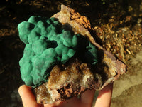 Natural Rare Ball Malachite On Drusy Quartz & Dolomite Specimens x 2 From Kambove, Congo