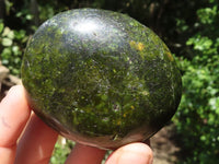 Polished Extra Large Green Opal Palm Stones  x 6 From Madagascar - TopRock