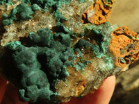 Natural Rare Ball Malachite On Drusy Quartz & Dolomite Specimens x 2 From Kambove, Congo