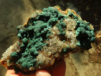 Natural Rare Ball Malachite On Drusy Quartz & Dolomite Specimens x 2 From Kambove, Congo