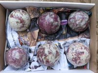 Polished Pink Rubellite Tourmaline Spheres  x 6 From Madagascar - TopRock