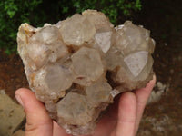 Natural Cascading Smokey White Phantom Quartz Clusters  x 2 From Luena, Congo - TopRock