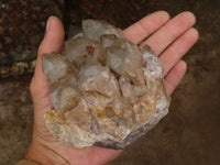 Natural Cascading Smokey White Phantom Quartz Clusters  x 2 From Luena, Congo - TopRock