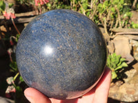 Polished Large Blue Lazulite Sphere  x 1 From Madagascar - Toprock Gemstones and Minerals 