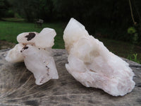 Natural Large White Quartz Cluster Décor Clusters  x 2 From Madagascar - TopRock