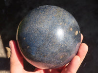 Polished Large Blue Lazulite Sphere  x 1 From Madagascar - Toprock Gemstones and Minerals 