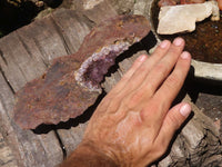 Natural Amethyst In Basalt Geode Specimens  x 4 From Zululand, South Africa - TopRock