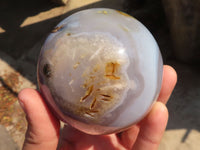 Polished Agate Spheres x 2 From Madagascar