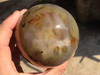 Polished Agate Spheres x 2 From Madagascar