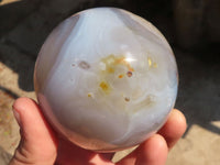 Polished Agate Spheres x 2 From Madagascar