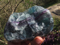 Natural Selected Watermelon Fluorite Cobbed Pieces x 5 From Uis, Namibia - TopRock