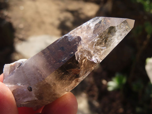 Natural Clear Smokey Quartz Crystals  x 12 From Malawi