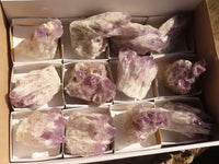 Natural Sugar Amethyst Clusters  x 12 From Solwezi, Zambia - Toprock Gemstones and Minerals 