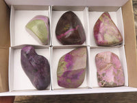 Polished Purple Stichtite & Serpentine Standing Free Forms  x 6 From Barberton, South Africa - TopRock