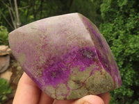 Polished Purple Stichtite & Serpentine Standing Free Forms  x 6 From Barberton, South Africa - TopRock