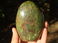 Polished Green Chrysoprase Standing Free Forms  x 2 From Ambatondrazaka, Madagascar - Toprock Gemstones and Minerals 