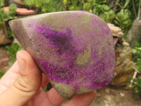 Polished Purple Stichtite & Serpentine Standing Free Forms  x 6 From Barberton, South Africa - TopRock