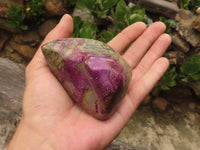 Polished Purple Stichtite & Serpentine Standing Free Forms  x 6 From Barberton, South Africa - TopRock