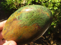 Polished Green Chrysoprase Standing Free Forms  x 2 From Ambatondrazaka, Madagascar - Toprock Gemstones and Minerals 