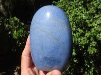 Polished Lazulite Standing Free Form & Sphere  x 2 From Madagascar - Toprock Gemstones and Minerals 