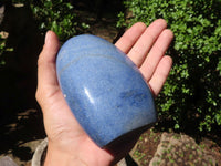 Polished Lazulite Standing Free Form & Sphere  x 2 From Madagascar - Toprock Gemstones and Minerals 