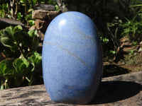 Polished Lazulite Standing Free Form & Sphere  x 2 From Madagascar - Toprock Gemstones and Minerals 