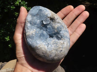 Polished Crystal Centred Celestite Eggs  x 2 From Sakoany, Madagascar - TopRock