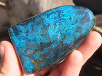 Polished Blue Shattuckite Free Forms  x 3 From Namibia