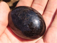 Polished Schorl Black Tourmaline Palm Stones  x 12 From Madagascar - Toprock Gemstones and Minerals 