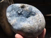 Polished Crystal Centred Celestite Eggs  x 2 From Sakoany, Madagascar - TopRock