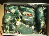 Polished One Side Polished Emerald Mtorolite Plates  x 7 From Zimbabwe