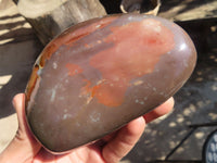 Polished Polychrome Jasper Standing Free Forms  x 3 From Madagascar