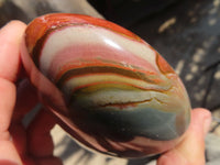 Polished Polychrome Jasper Standing Free Forms  x 3 From Madagascar