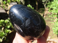 Polished Schorl Black Tourmaline Eggs  x 12 From Madagascar - Toprock Gemstones and Minerals 