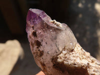 Natural Smokey Amethyst Window Quartz Crystals  x 12 From Chiredzi, Zimbabwe