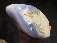 Polished Blue Lace Agate Standing Free Form x 1 From Nsanje, Malawi