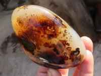 Polished Dendritic Agate Standing Free Forms  x 6 From Moralambo, Madagascar