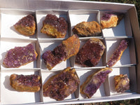 Natural Dark "Amethystos" Amethyst Clusters  x 12 From Kwaggafontein, South Africa - TopRock