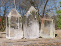 Polished Clear Quartz Crystal Points x 24 From Madagascar