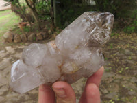 Polished Lovely Selection Of Smokey Window Quartz Crystals  x 3 From Madagascar - TopRock