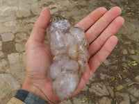 Polished Lovely Selection Of Smokey Window Quartz Crystals  x 3 From Madagascar - TopRock