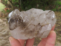 Polished Lovely Selection Of Smokey Window Quartz Crystals  x 3 From Madagascar - TopRock