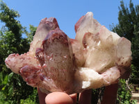 Natural Red Hematoid Phantom Quartz Clusters  x 3 From Karoi, Zimbabwe - TopRock