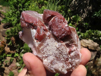 Natural Red Hematoid Phantom Quartz Clusters  x 3 From Karoi, Zimbabwe - TopRock