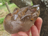 Polished Lovely Selection Of Smokey Window Quartz Crystals  x 3 From Madagascar - TopRock