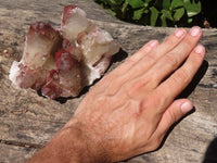 Natural Red Hematoid Phantom Quartz Clusters  x 3 From Karoi, Zimbabwe - TopRock