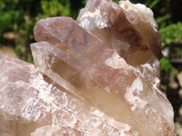 Natural Red Hematoid Phantom Quartz Clusters  x 3 From Karoi, Zimbabwe - TopRock