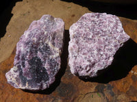 Natural Rough Purple Lepidolite Specimens  x 14 From Namibia - Toprock Gemstones and Minerals 